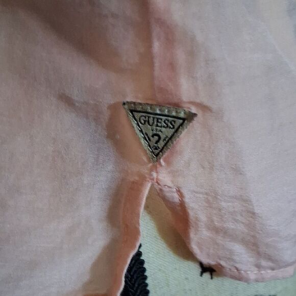 Vintage Guess Y2k Light Pink Button-Down Shirt for Women XS - Picture 2 of 9
